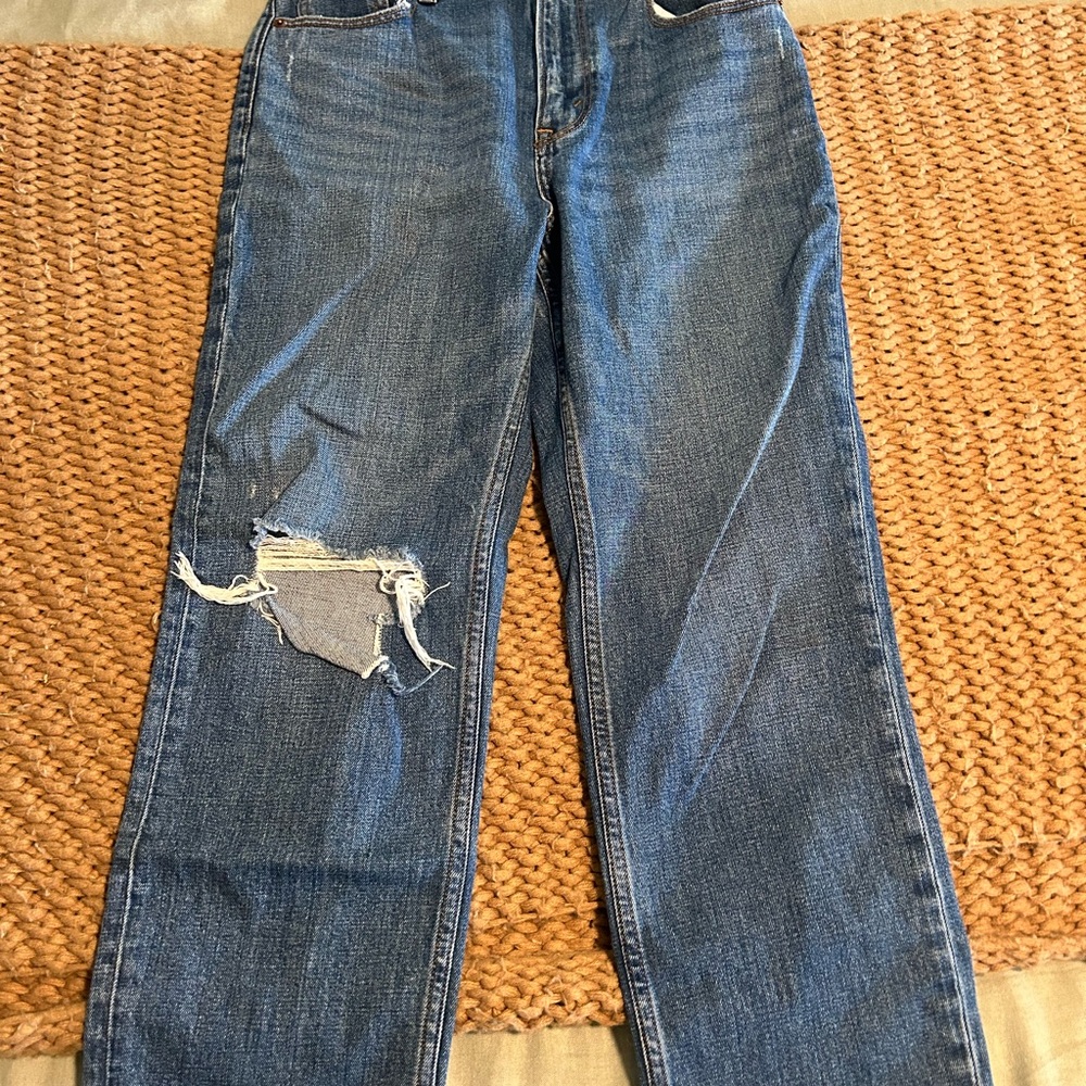 Abercrombie & Fitch High Ankle Straight Ultra High Rise